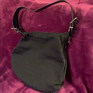 Fendi Canvas Zucchino Oyster Bag